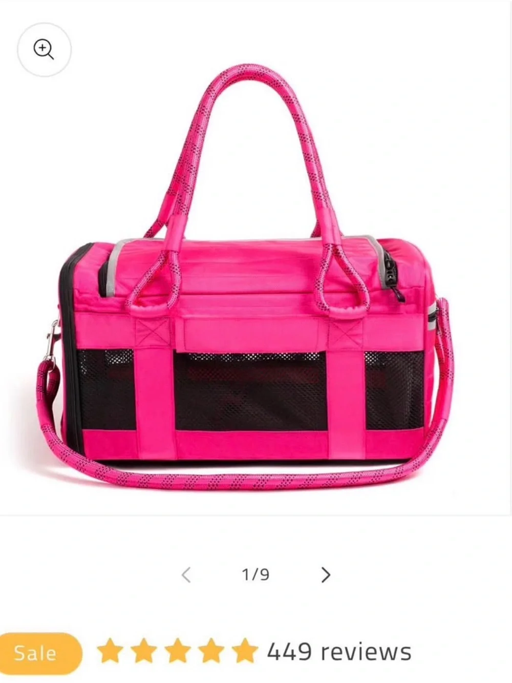 Hot Pink Pet Carrier Tote